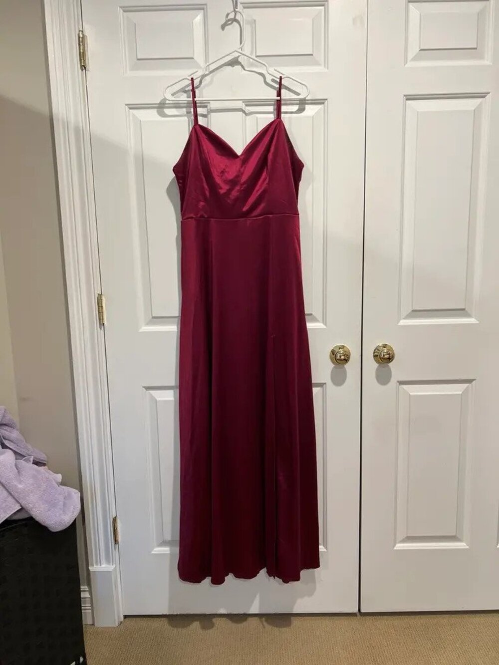 Red long dress